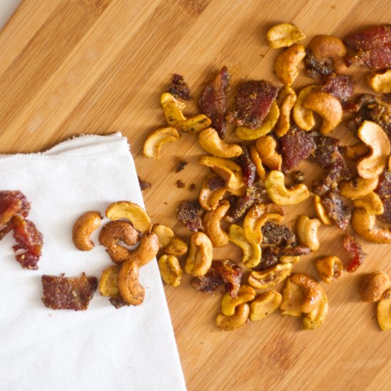 Bacon Candy and Curried Cashews