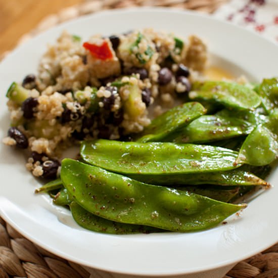 Brown Buttered Snow Peas