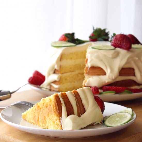 Key Lime Torte with Strawberries