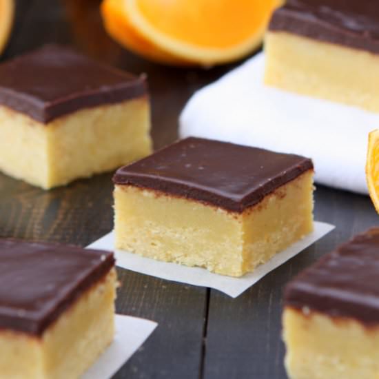 Orange Cookie Bars with Chocolate