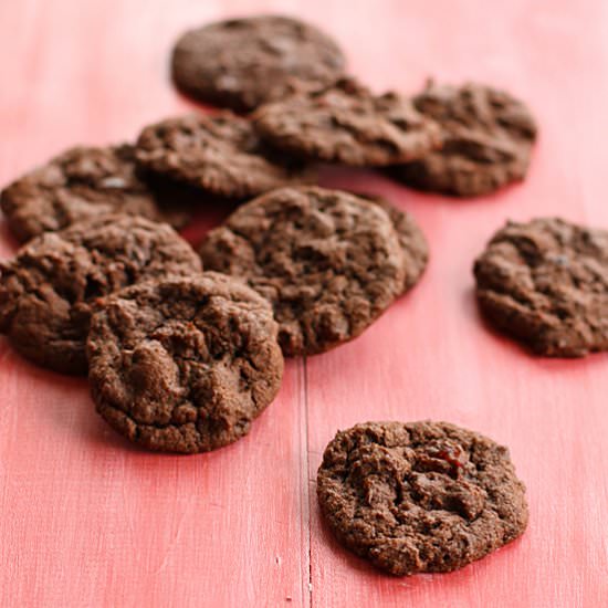 Chocolate cherry cookies