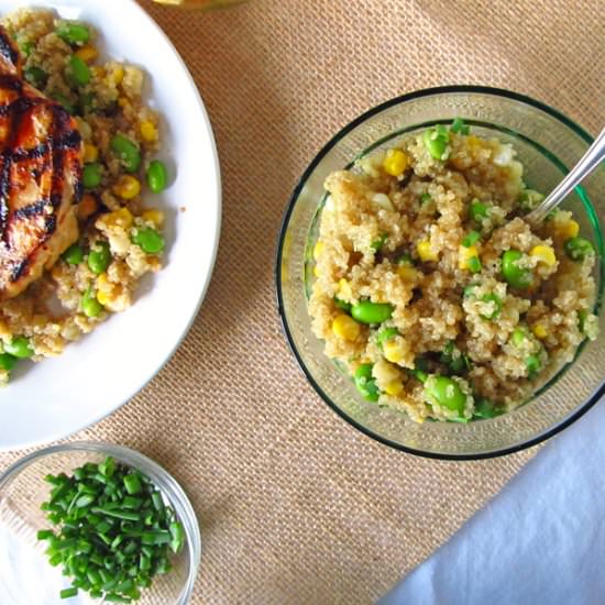 Quinoa with Edamame and Corn