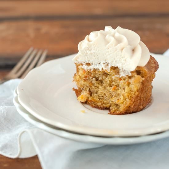 Chai Spiced Carrot Cupcakes