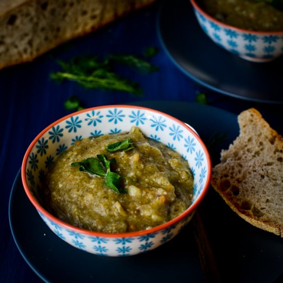 Roasted Cauliflower and Leek Soup