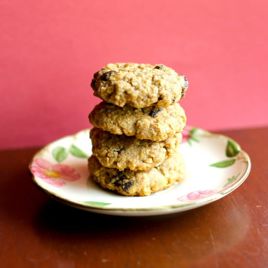 Healthier Oatmeal Raisin Cookies