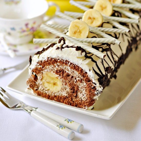 Chocolate Banana Cream Cake