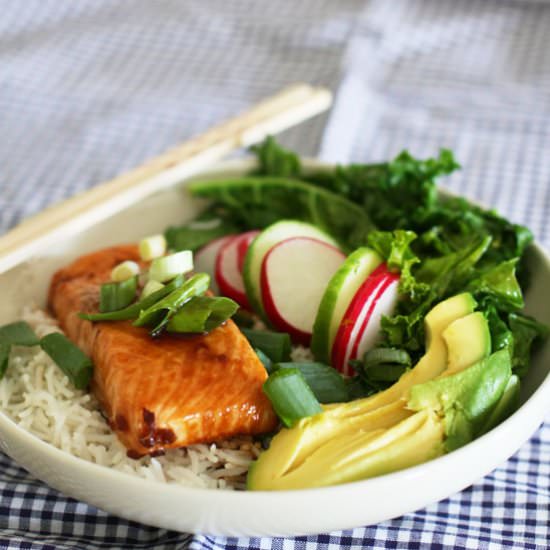 Teriyaki Salmon Rice Bowl