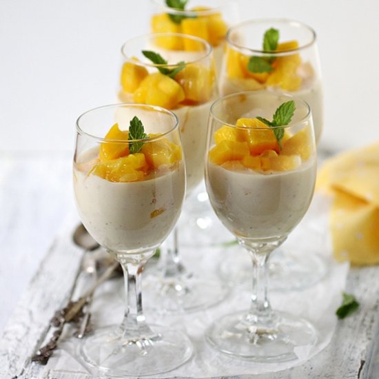 Mango Vanilla Bean Panna Cotta