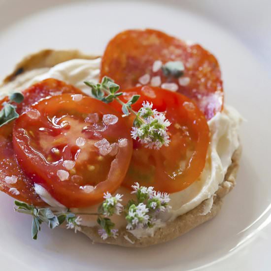 Grilled Pizzas with Oregano Flowers