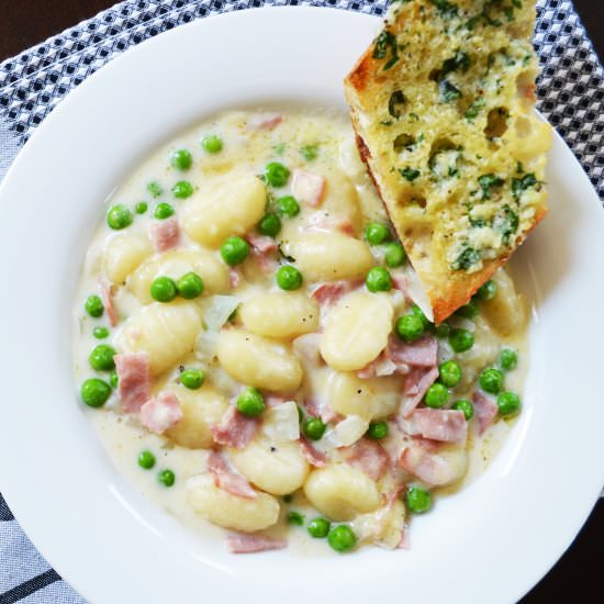 Ham and Pea Gnocchi