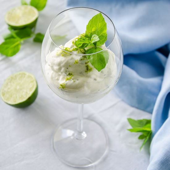 Lime and Mint Syllabub