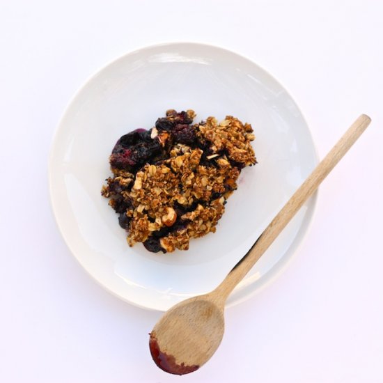 Healthy Double Berry Almond Crisp