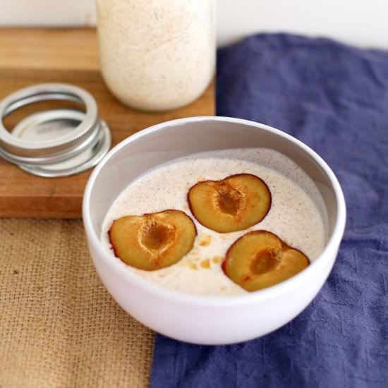 Spiced Yoghurt + Maple Roast Plums