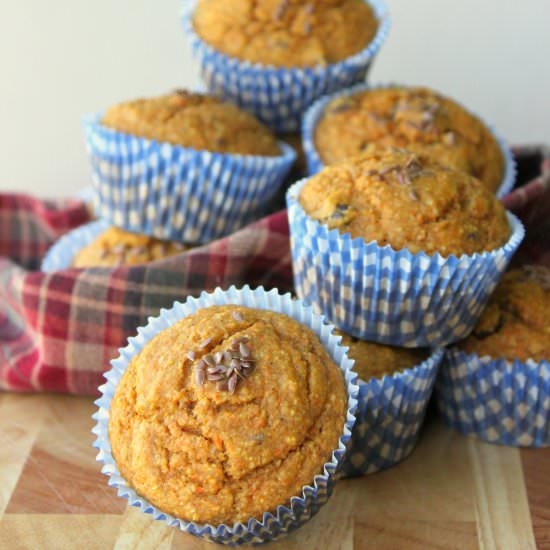 Carrot Banana Oat Muffins