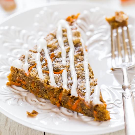 Soft Carrot Cake Bars w/ Glaze