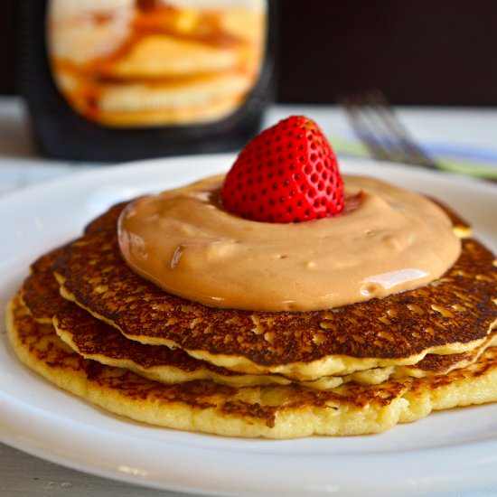 Almond Pancakes with Salted Caramel