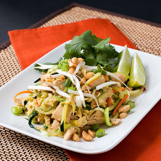 Chicken Pad Thai Zucchini Noodles