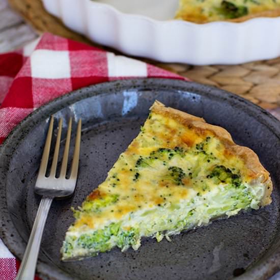 Broccoli and Cheddar Quiche