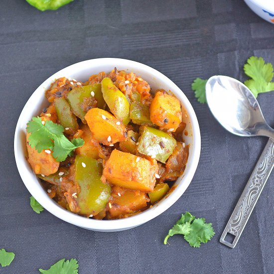 Capsicum Potato Stir Fry