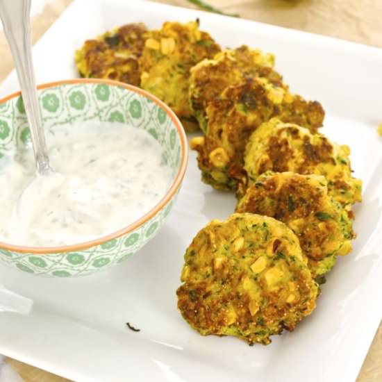 Zucchini & Roasted Corn Fritters