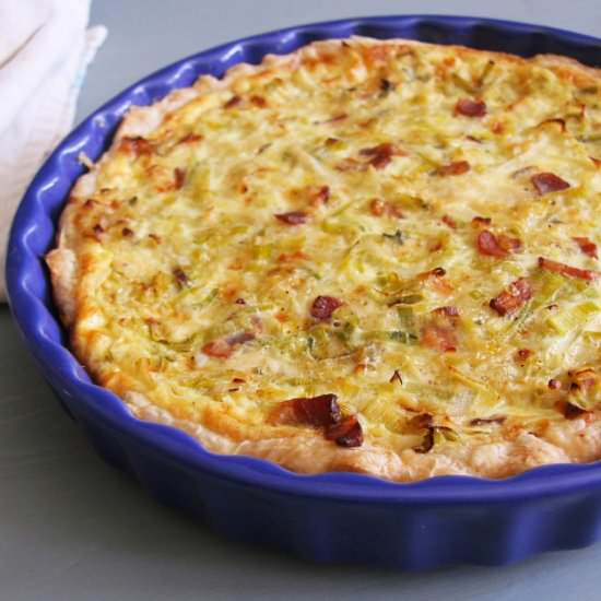 Bacon and Leek Quiche