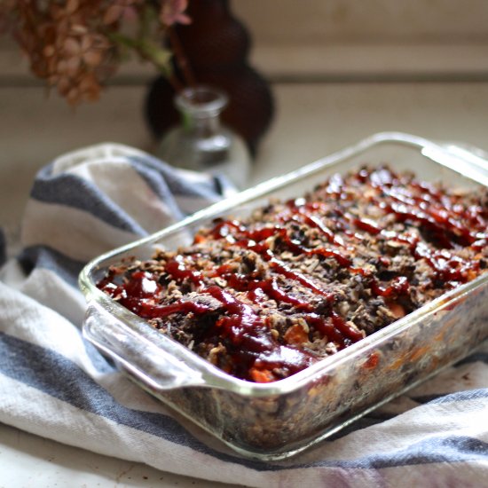 Black Bean and Rice “Meat”loaf