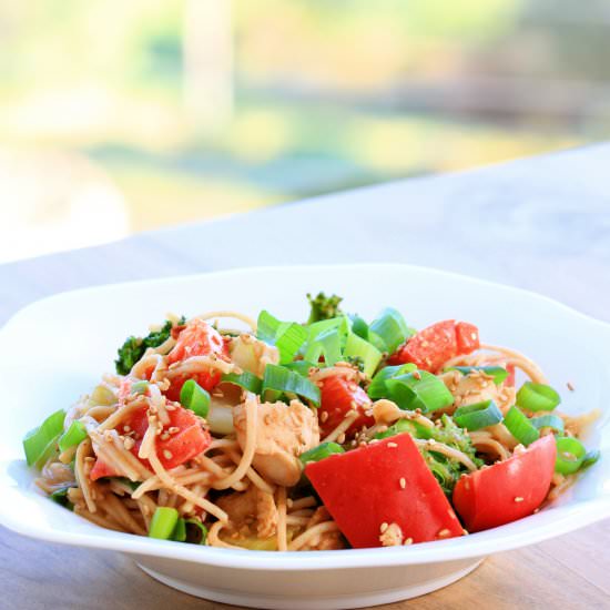 Easy Peanut Noodles with Chicken