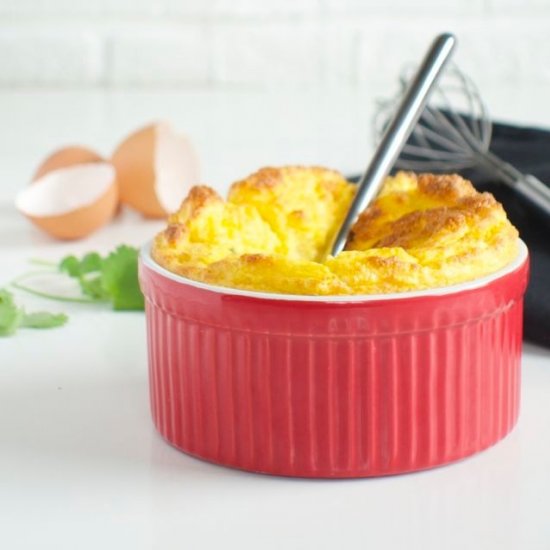 Carrot, Coriander and Feta Soufflé