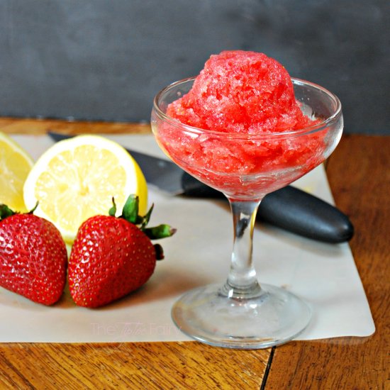 Strawberry Lemonade Granita