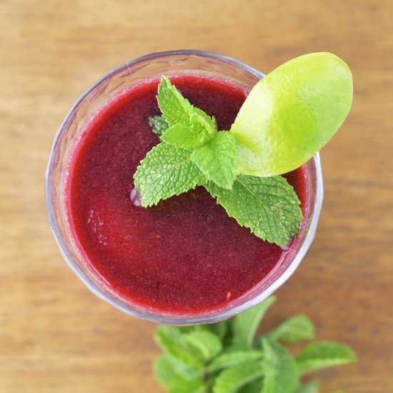 Frozen Blackberry Lime Mint Julep