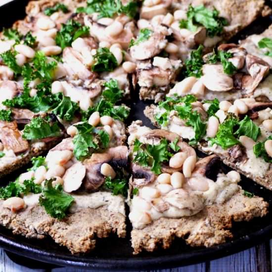 Kale, Mushroom & White Bean Pizza