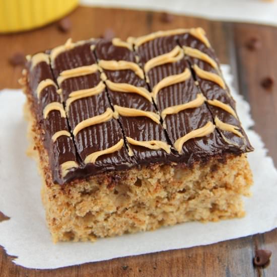 Banana Cake + Chocolate PB Frosting