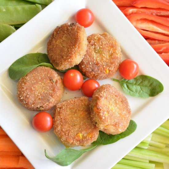 Gluten-free tuna and rice cakes