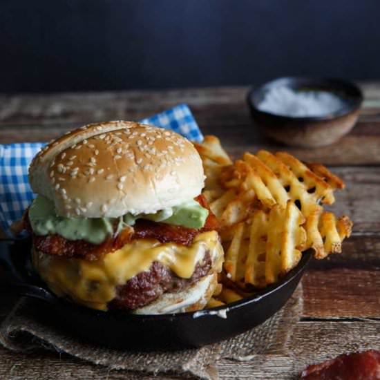 Jalapeno Popper Bacon Cheeseburger