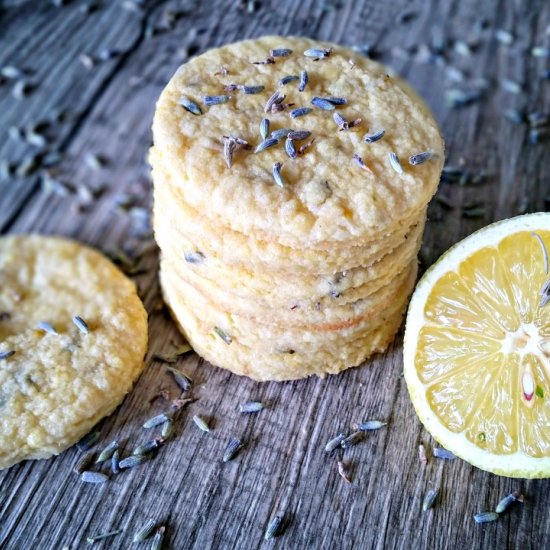 Lavender Lemon Shortbread Cookies