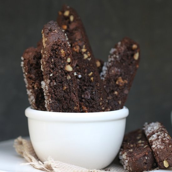 Wholegrain GF Brownie Biscotti