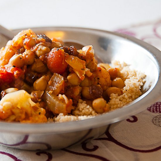 Cauliflower and Chickpea Tagine