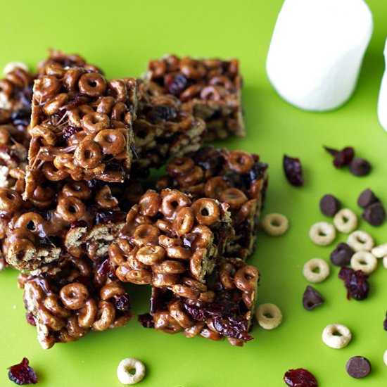 Chocolate Cranberry Cheerios Treats