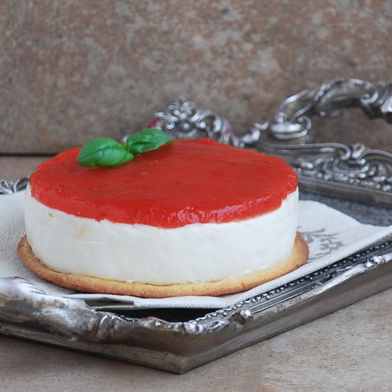 Tomato jam panna cotta cake