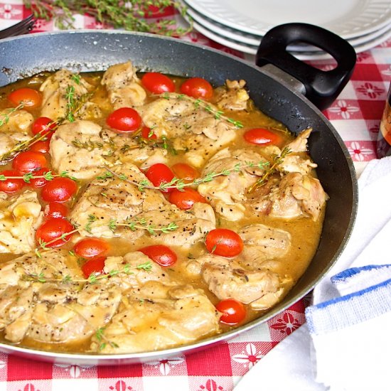 Chicken in White Wine Sauce