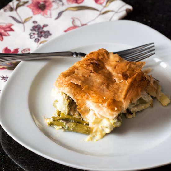 Asparagus and Leek Pie