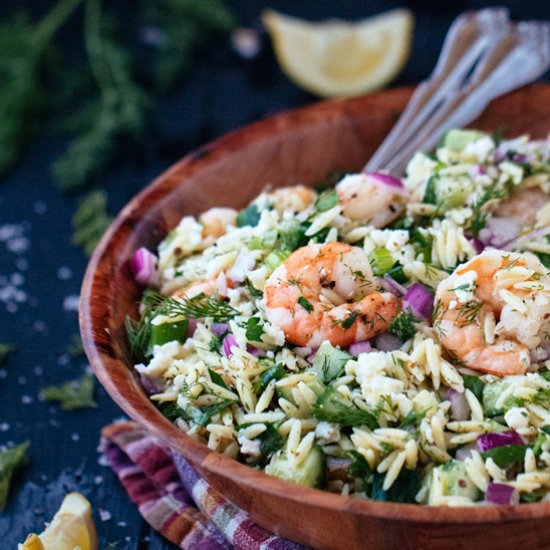 Orzo and Roasted Shrimp