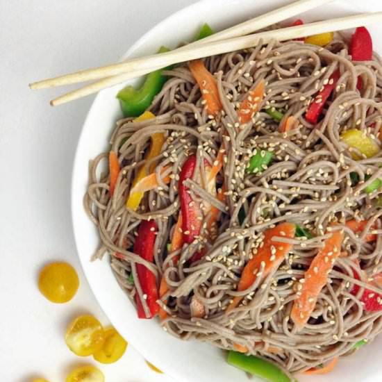 Soba Noodle Salad with Rice Wine