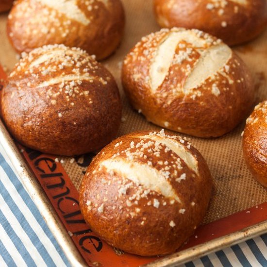 Homemade Pretzel Buns