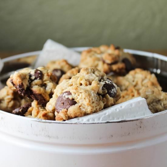 Chewy Chocolate Coconut Cookies