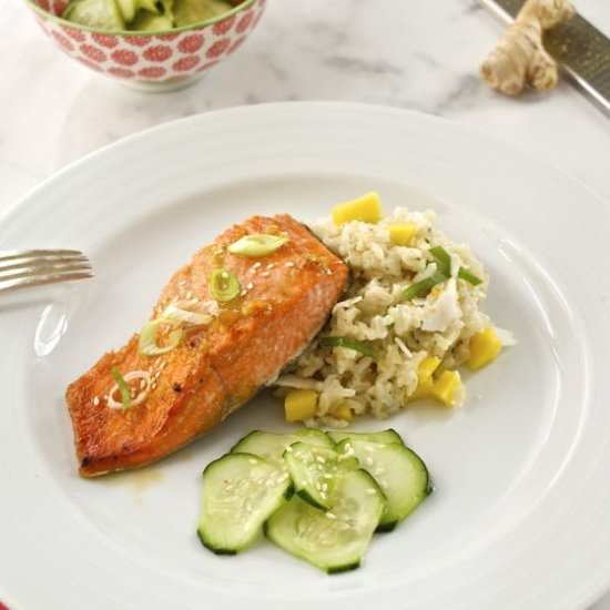 Miso Salmon w/Coconut Mango Rice