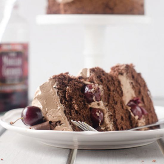 Chocolate Cherry Amaretto Cake