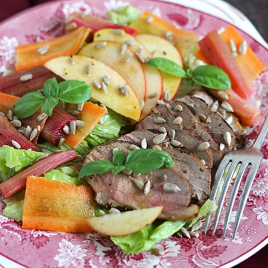 Duck Salad with Rhubarb