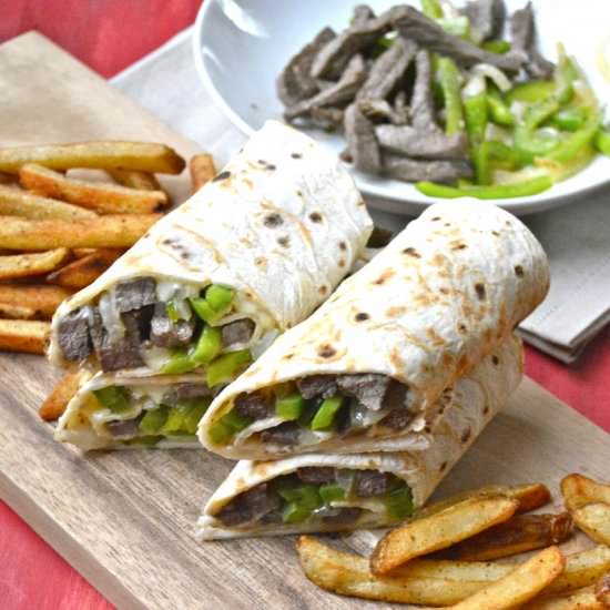 Philly Cheese Steak Wraps