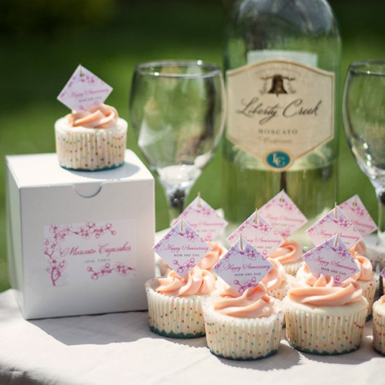 Homemade Moscato Cupcakes